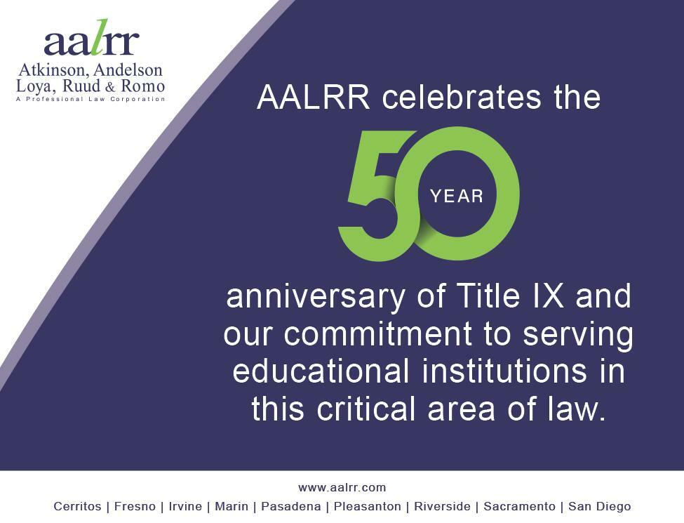 Image of AALRR Commemorates the 50th Anniversary of Title IX